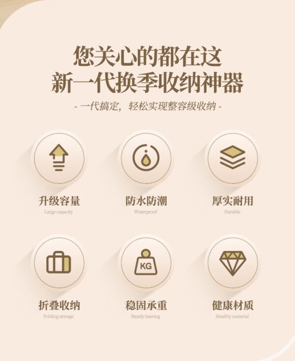 Tourist quilt and clothing storage bag - Large capacity moving packing bag. Strong, waterproof and moisture-proof.